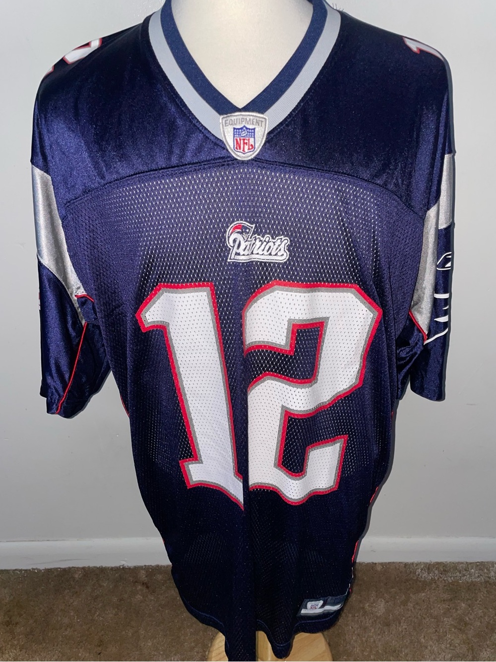 Vintage Tom Brady Jersey NFL New England Patriots Reebok Mens 2XL